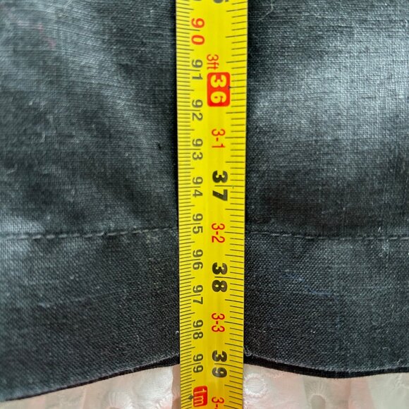 Tahari Black Pleated Linen Pants Sz 6 - Picture 8 of 8